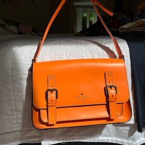 Kate Spade large orange purse with strap